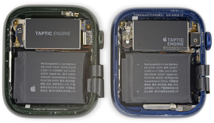 Apple Watch Series 7 (слева)