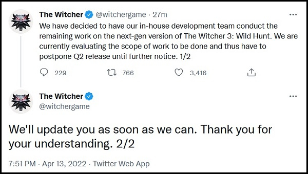  Источник изображения: Twitter (The Witcher) 