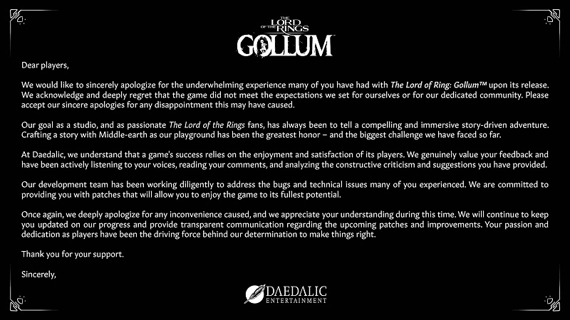 Após fracasso de O Senhor dos Anéis: Gollum, Daedalic desiste do  desenvolvimento de jogos - Games - R7 Outer Space